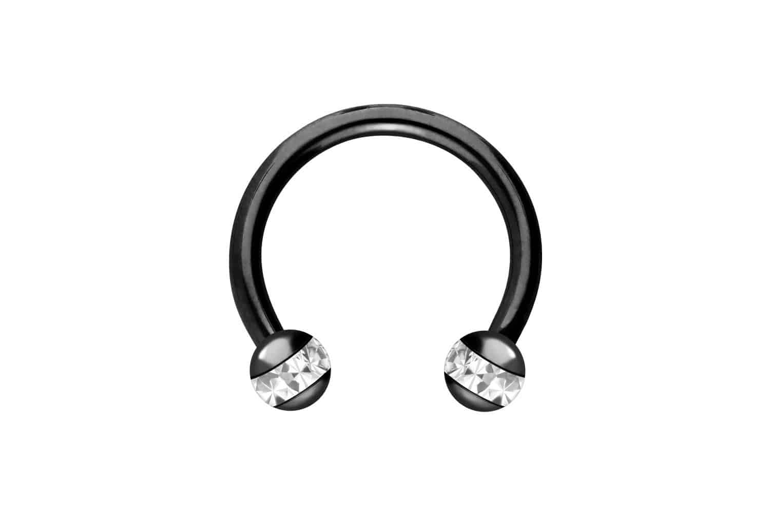 Chirurgenstahl Hufeisenring EPOXY-RING-KUGELN